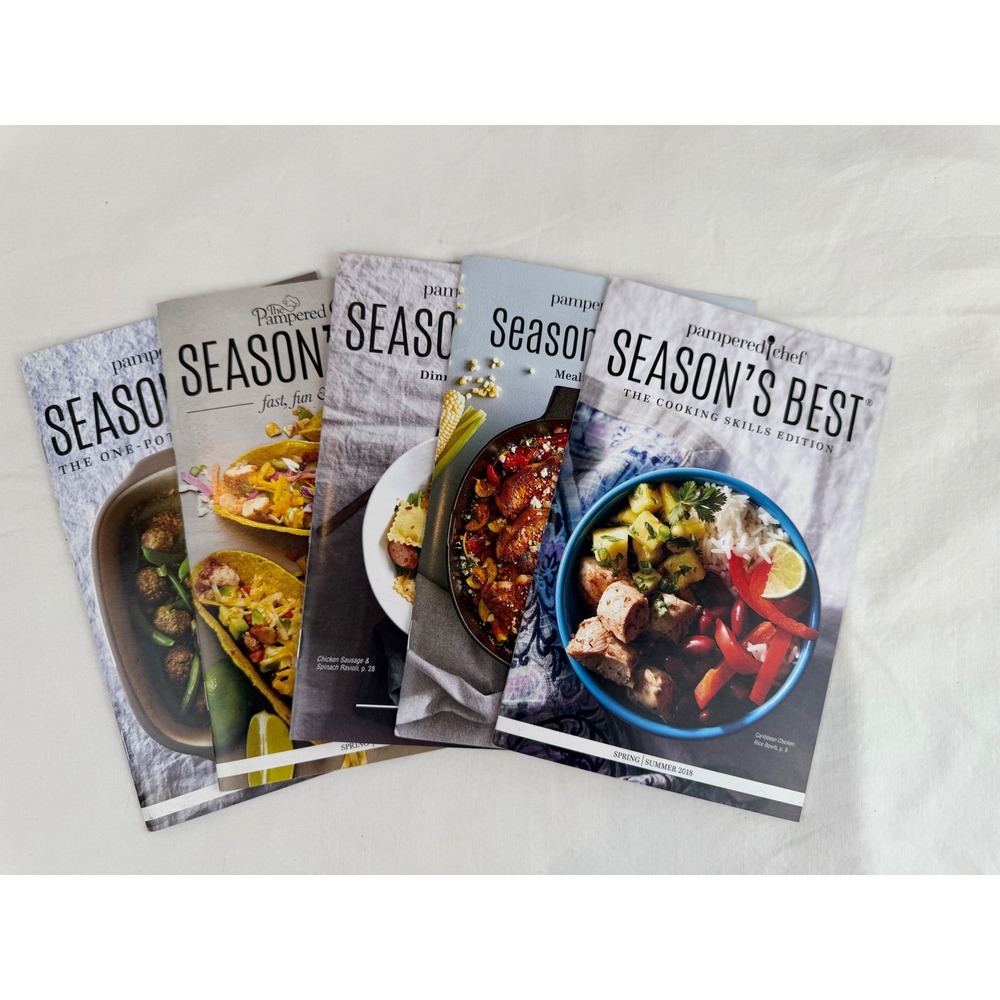 Pampered Chef Seasons Best Recipe Booklets Lot of 5‎ Cookbooks 2015-2020 Mixed